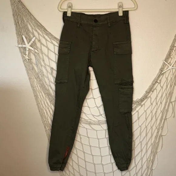 Fashion Nova Olive Green Cargo Ankle Pants - Picture 3 of 14
